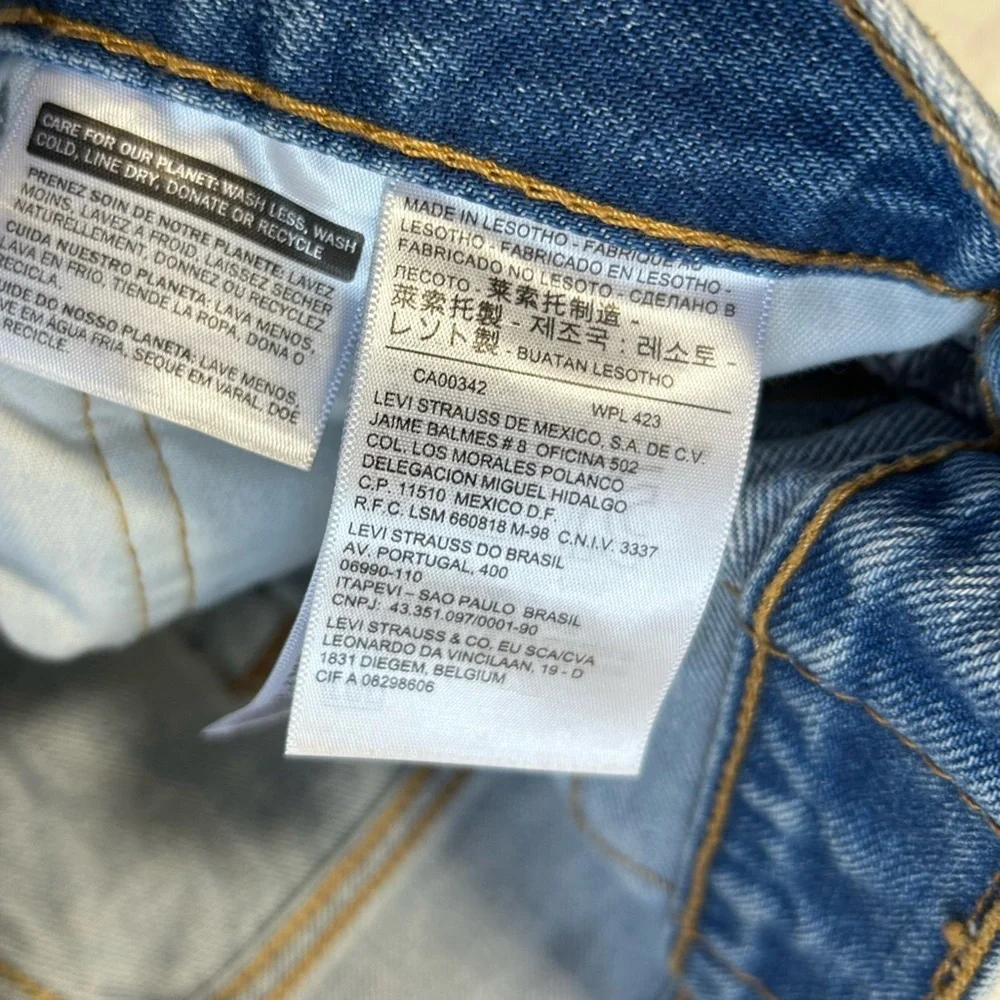 Vintage 80sLevi's 550 Made In Lesotho Classic Straight Men's Jeans in Light Blue